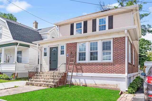 54 5th St, Fords, NJ 08863 - view of front of home featuring brick siding and entry steps