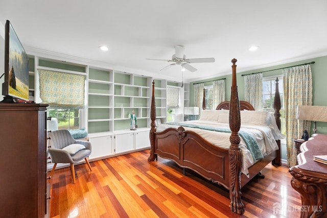 445 Grace Hill Rd, Monroe, NJ 08831 - bedroom with recessed lighting, ornamental molding, and wood finished floors