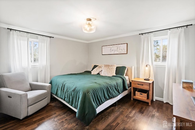 1 York St, Old Bridge, NJ 08857 - bedroom with multiple windows, wood finished floors, ornamental molding, and baseboards