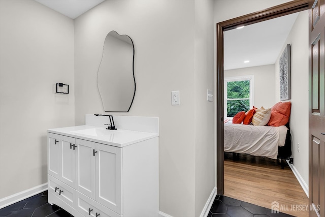 35 Glenville Rd, Edison, NJ 08817 - bathroom featuring vanity, tile patterned flooring, ensuite bathroom, and recessed lighting
