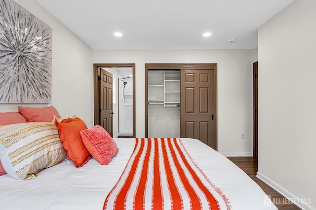 35 Glenville Rd, Edison, NJ 08817 - bedroom featuring recessed lighting, a closet, and dark wood-style floors
