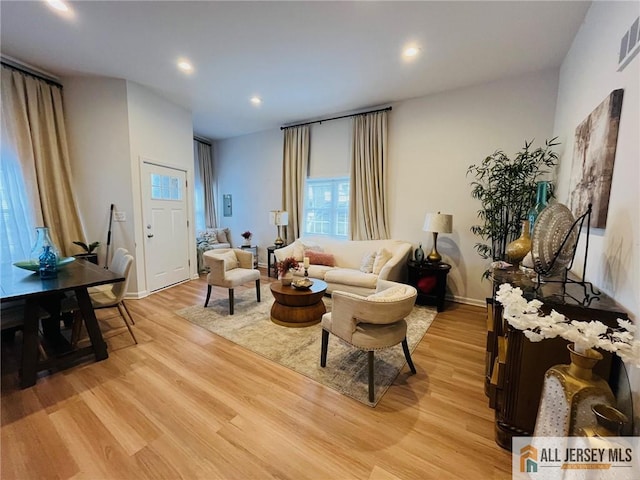 97 Ford Ave, Fords, NJ 08863 - living area featuring recessed lighting, baseboards, and light wood finished floors