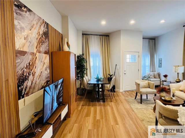 97 Ford Ave, Fords, NJ 08863 - living area with light wood-style flooring and recessed lighting