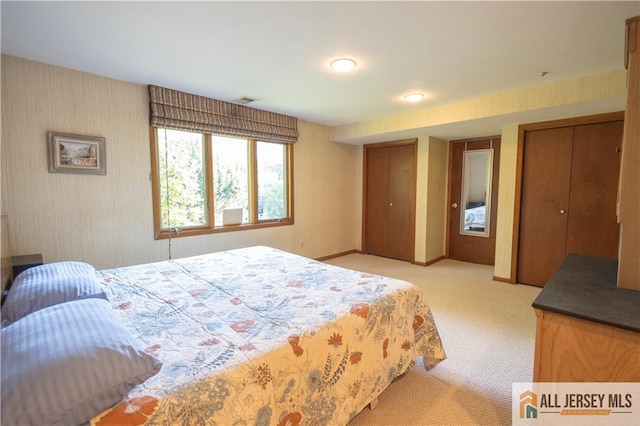 12 Tompkins Rd, East Brunswick, NJ 08816 - bedroom featuring light carpet and two closets