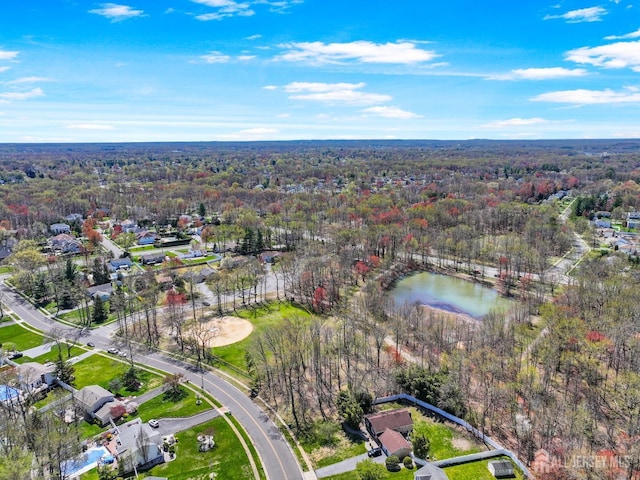7 Arthurs Ct, Manalapan, NJ 07726 - aerial view of property's location with a heavily wooded area and a nearby body of water