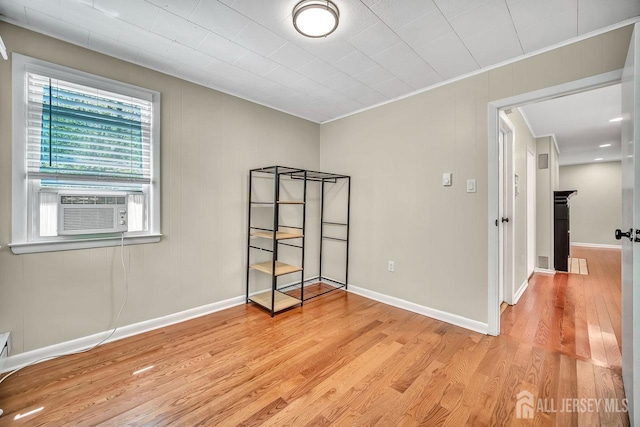 15 Federal Rd, Monroe, NJ 08831 - empty room featuring light wood-style flooring, ornamental molding, baseboards, and cooling unit