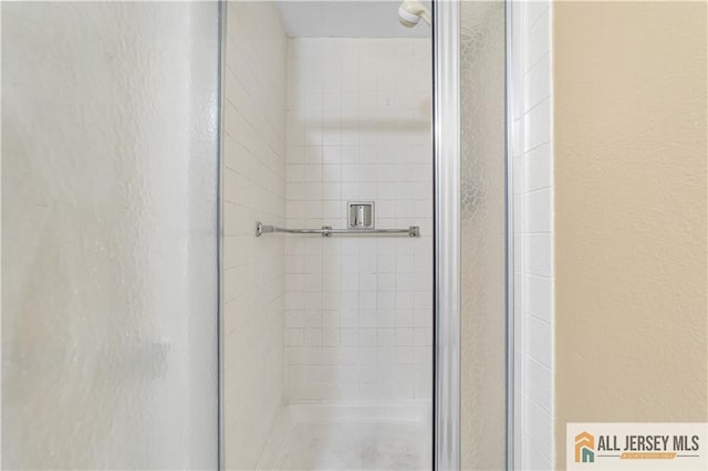 532 Old Nassau Rd Unit 532N, Monroe, NJ 08831 - full bathroom with a stall shower and a textured wall