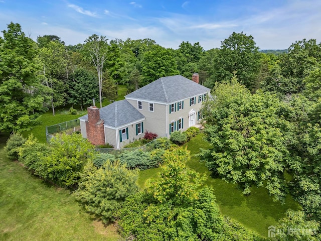 21 Shadyside Ct, Branchburg, NJ 08876 - aerial view of property and surrounding area with a heavily wooded area