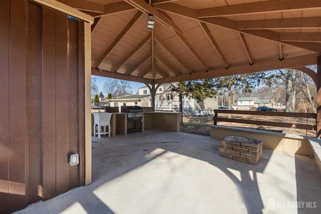 view of patio featuring grilling area