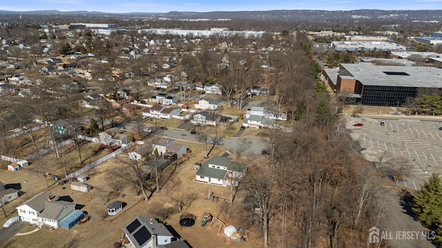 aerial view with a residential view