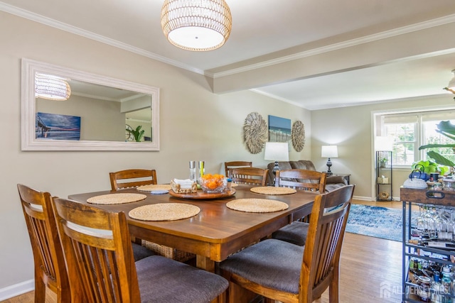 4 Wedgewood Ct, East Brunswick, NJ 08816 - dining space with wood finished floors, ornamental molding, and baseboards