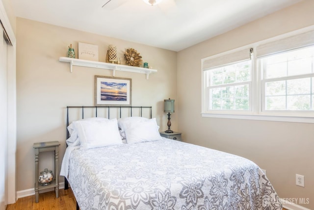 4 Wedgewood Ct, East Brunswick, NJ 08816 - bedroom with wood finished floors, baseboards, a closet, and a ceiling fan
