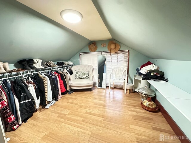 7 Hazelhurst St, New Brunswick, NJ 08901 - walk in closet featuring wood finished floors and lofted ceiling