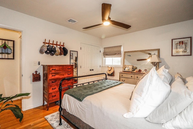 23 Elm Ave, Metuchen, NJ 08840 - bedroom featuring wood finished floors and a ceiling fan