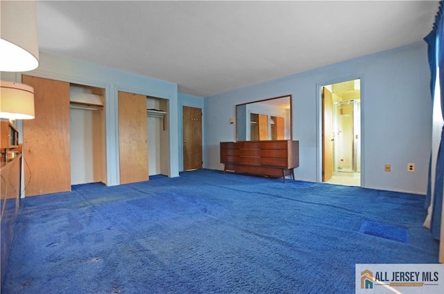 20 Rath Ln, East Brunswick, NJ 08816 - unfurnished bedroom featuring carpet floors, two closets, and ensuite bath