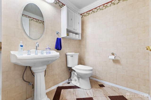 12 Arbor Ct, South Brunswick, NJ 08852 - bathroom with tile walls and crown molding