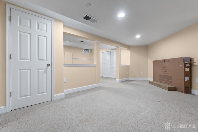 12 Arbor Ct, South Brunswick, NJ 08852 - unfurnished living room featuring carpet and recessed lighting
