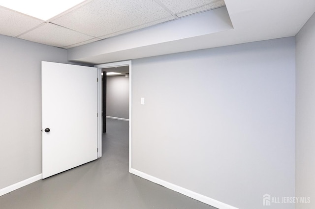 15 Pennyroyal Ct, South Brunswick, NJ 08540 - finished basement featuring baseboards and a paneled ceiling