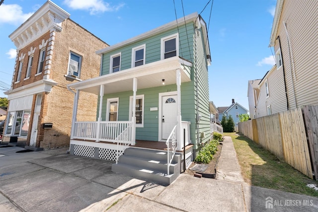 view of front of house with covered porch