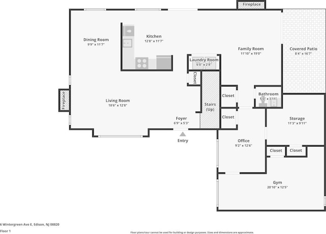 6 E Wintergreen Ave, Edison, NJ 08820 - view of home floor plan
