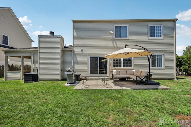 6 E Wintergreen Ave, Edison, NJ 08820 - back of house with a patio, an outdoor living space, and a yard