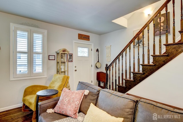 382 Highland St, South Amboy, NJ 08879 - foyer featuring wood finished floors and stairs