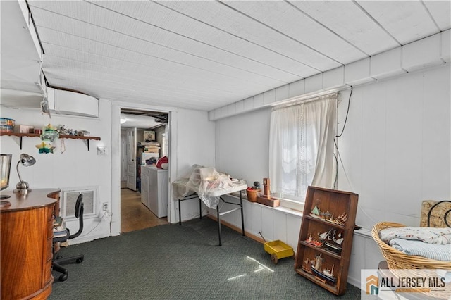 28 Wildwood Ave, Fords, NJ 08863 - below grade area featuring washer and dryer and carpet flooring