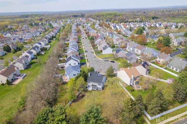 aerial view featuring a residential view
