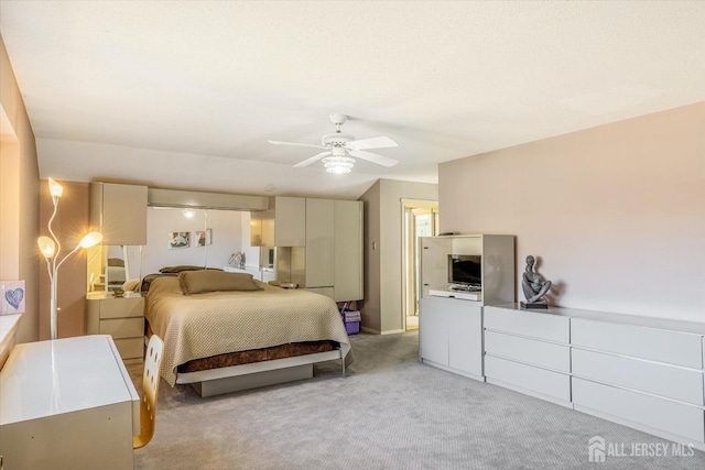 441 Sayre Dr, Plainsboro, NJ 08540 - bedroom featuring light colored carpet and ceiling fan