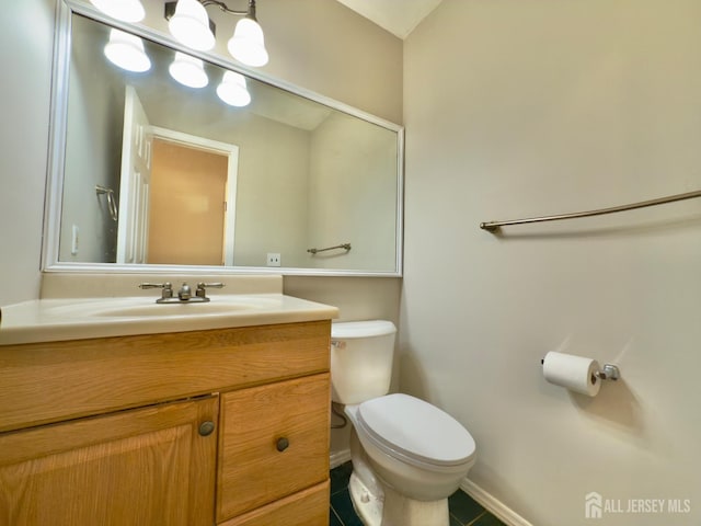 72 Morgan Pl E, Brunswick, NJ 08816 - half bathroom featuring vanity and tile patterned floors