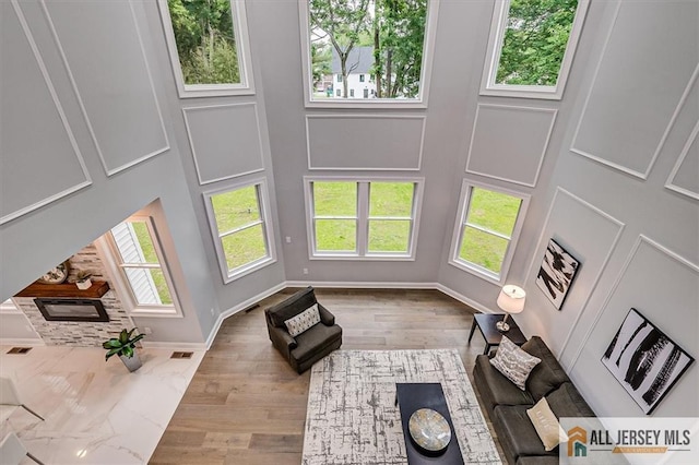 4 Hemlock Dr, Edison, NJ 08820 - living area featuring wood finished floors and baseboards