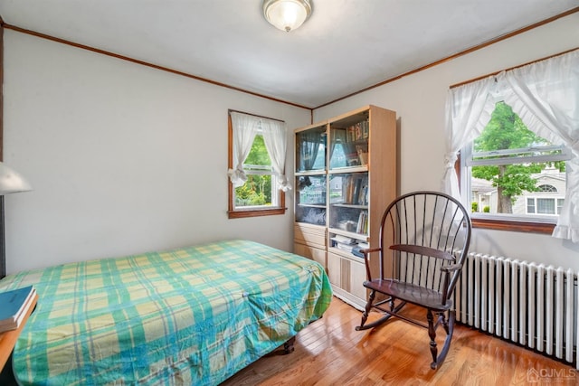 25 Lamar Ave, Edison, NJ 08820 - bedroom with ornamental molding, wood finished floors, and radiator