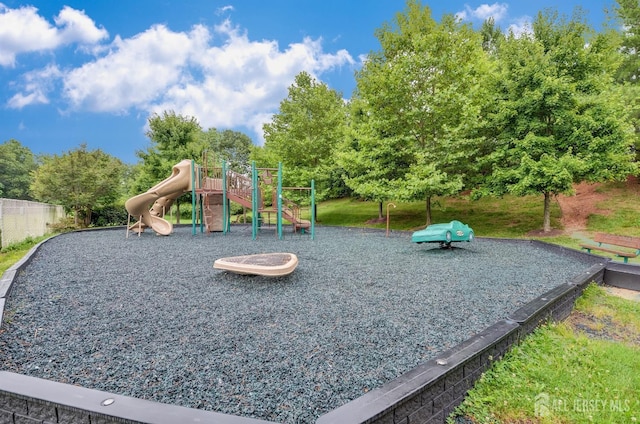 view of community jungle gym
