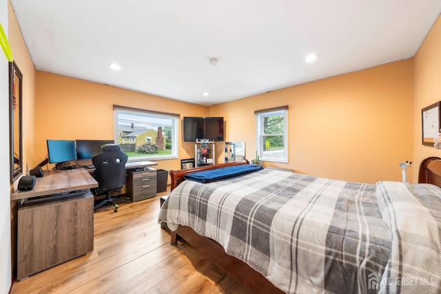 1814 Hamilton Blvd, South Plainfield, NJ 07080 - bedroom featuring light wood finished floors, recessed lighting, and an office area