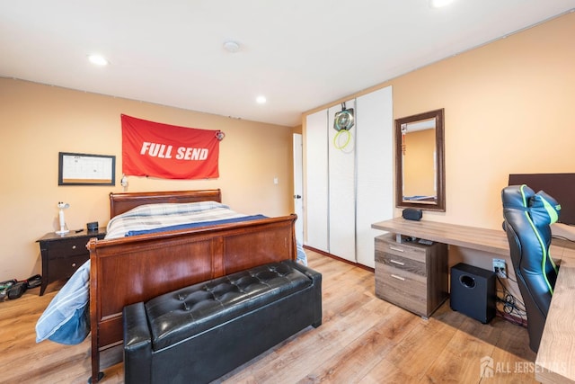 1814 Hamilton Blvd, South Plainfield, NJ 07080 - bedroom featuring light wood-type flooring and recessed lighting