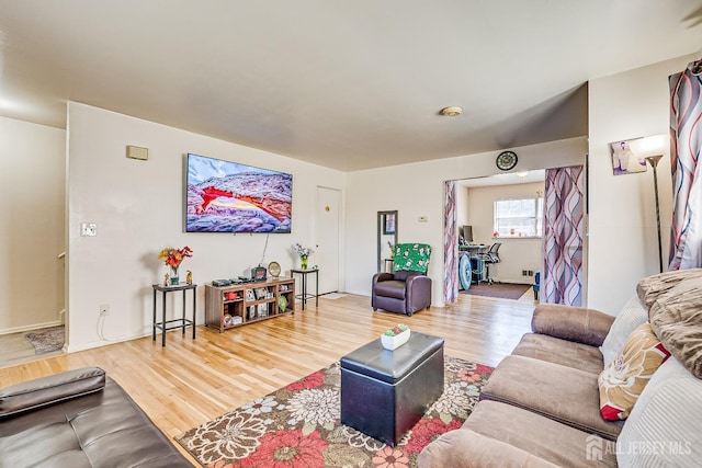 living room featuring wood finished floors