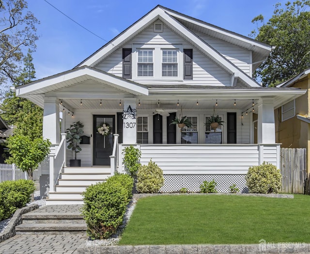 bungalow featuring a porch