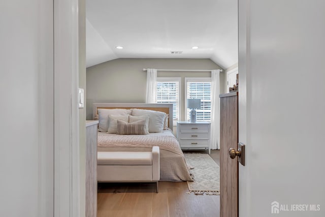 1307 Camp Ave, Ocean, NJ 07712 - bedroom with lofted ceiling, wood finished floors, and recessed lighting