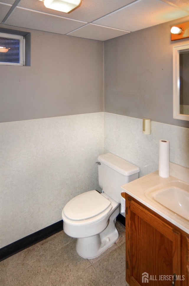 half bath with toilet and vanity