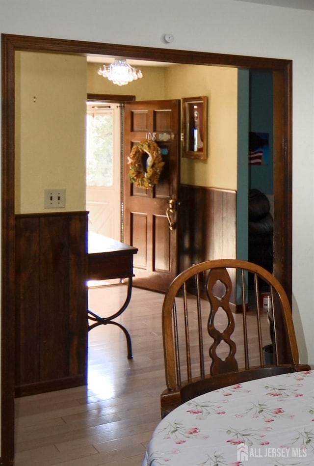 dining room featuring light wood-style floors
