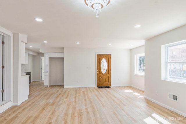 17-1/2 Thomas St, South River, NJ 08882 - foyer entrance with light wood-style flooring and recessed lighting