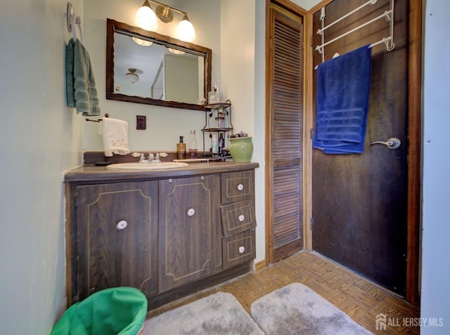 36 Frederick St, Carteret, NJ 07008 - bathroom featuring vanity and a closet