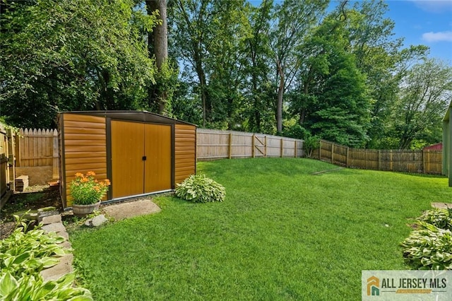 5 Channing Rd, East Brunswick, NJ 08816 - fenced backyard featuring a shed