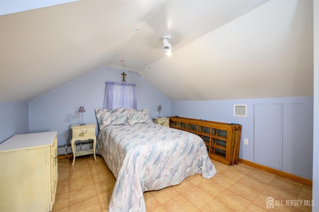 1909 Hamilton Blvd, South Plainfield, NJ 07080 - bedroom featuring vaulted ceiling and light floors