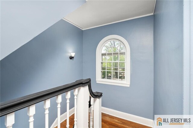 15 Kensington Ave, Trenton, NJ 08618 - stairs with wood finished floors and crown molding