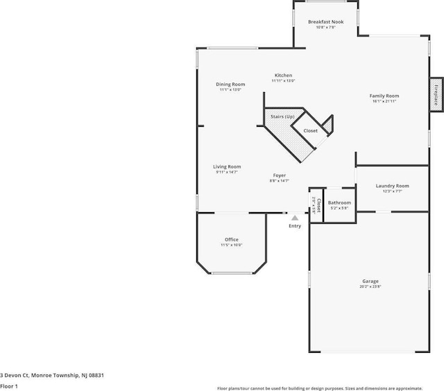 3 Devon Ct, Monroe, NJ 08831 - home floor plan