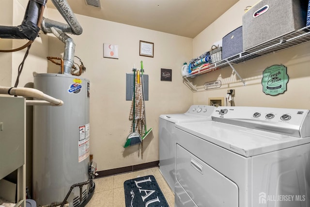 6 Amethyst Way, Franklin Twsp, NJ 08823 - washroom with gas water heater, independent washer and dryer, baseboards, and electric panel
