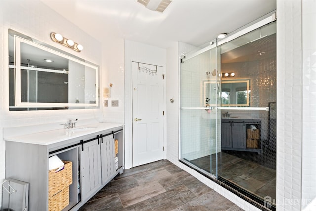 6 Allison Ct, Edison, NJ 08820 - bathroom featuring vanity and a shower stall