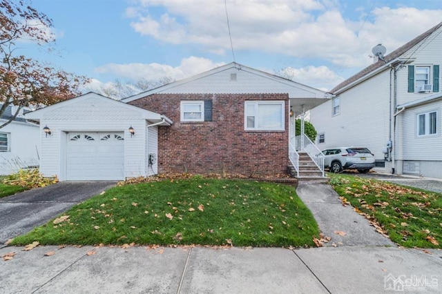 view of front of home with a front yard