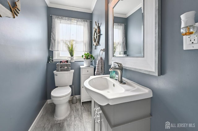 56 3rd Ave, Port Reading, NJ 07064 - bathroom with crown molding and vanity